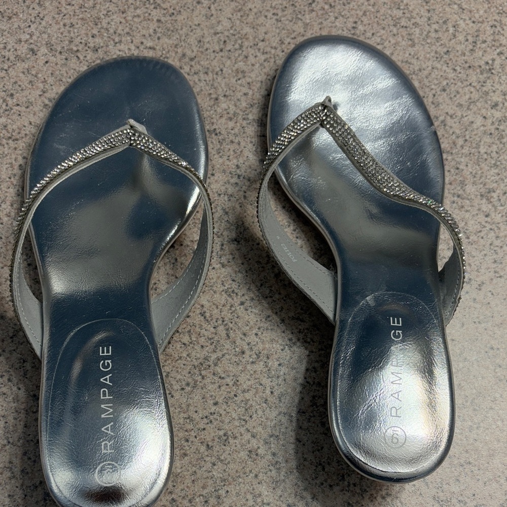Rampage Silver Rhinestone Sandals - Picture 5 of 5